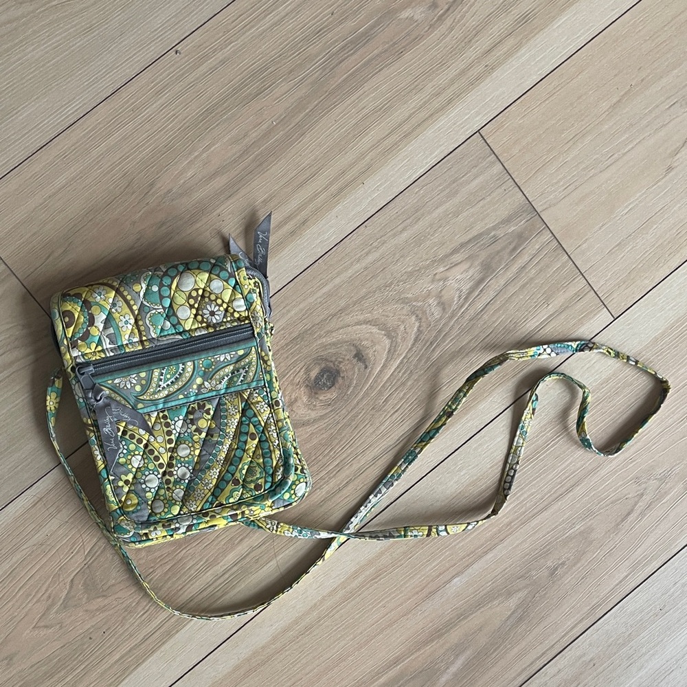 Vera Bradley Vibrant Green and Yellow Crossbody Bag